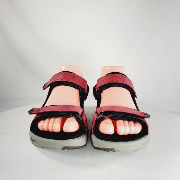 ECCO SPORT TERRA RED LEATHER HIKING SANDALS WOMEN SIZE US7/EU38 - Picture 2 of 14